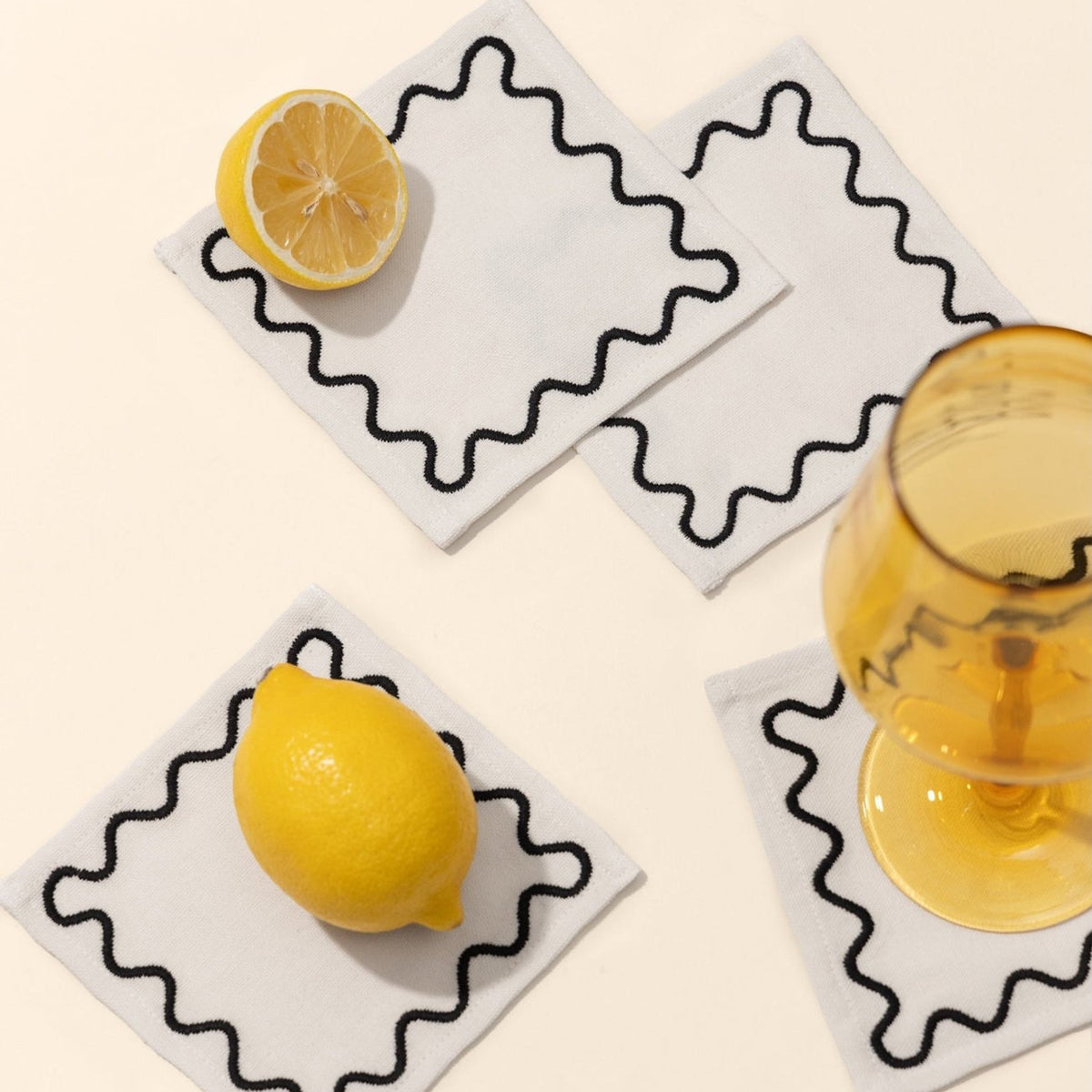 Embroidered Cocktail Napkins | Marshmallow