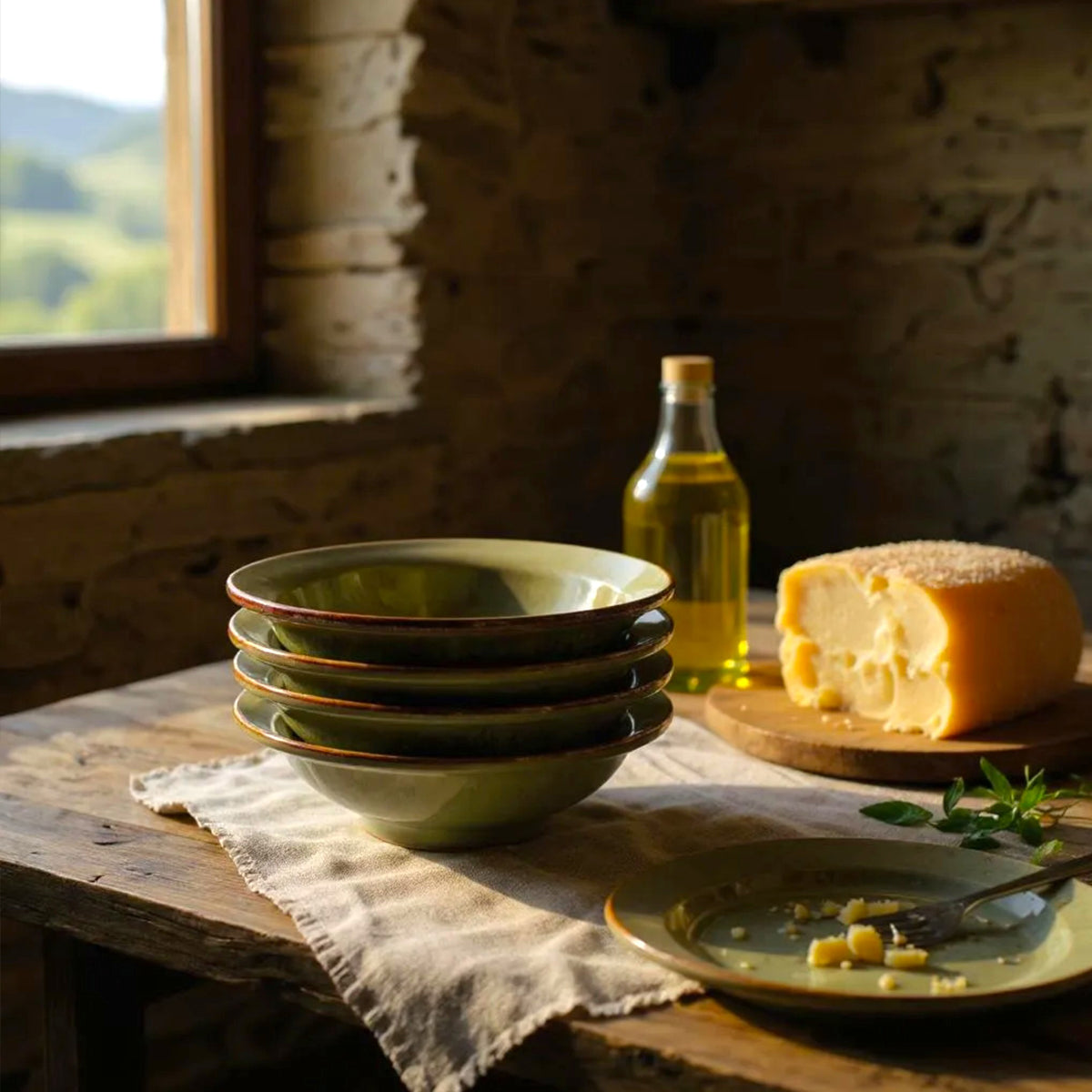 Olive Breeze Noodle Plate (Set of 2)