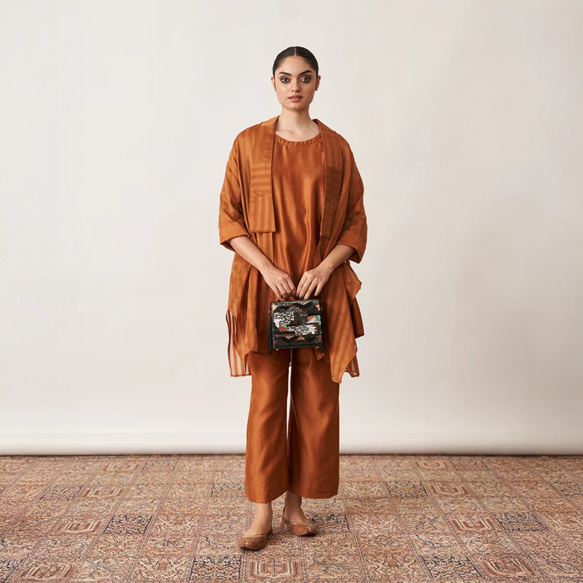 The Bronze Silk Chanderi Ensemble