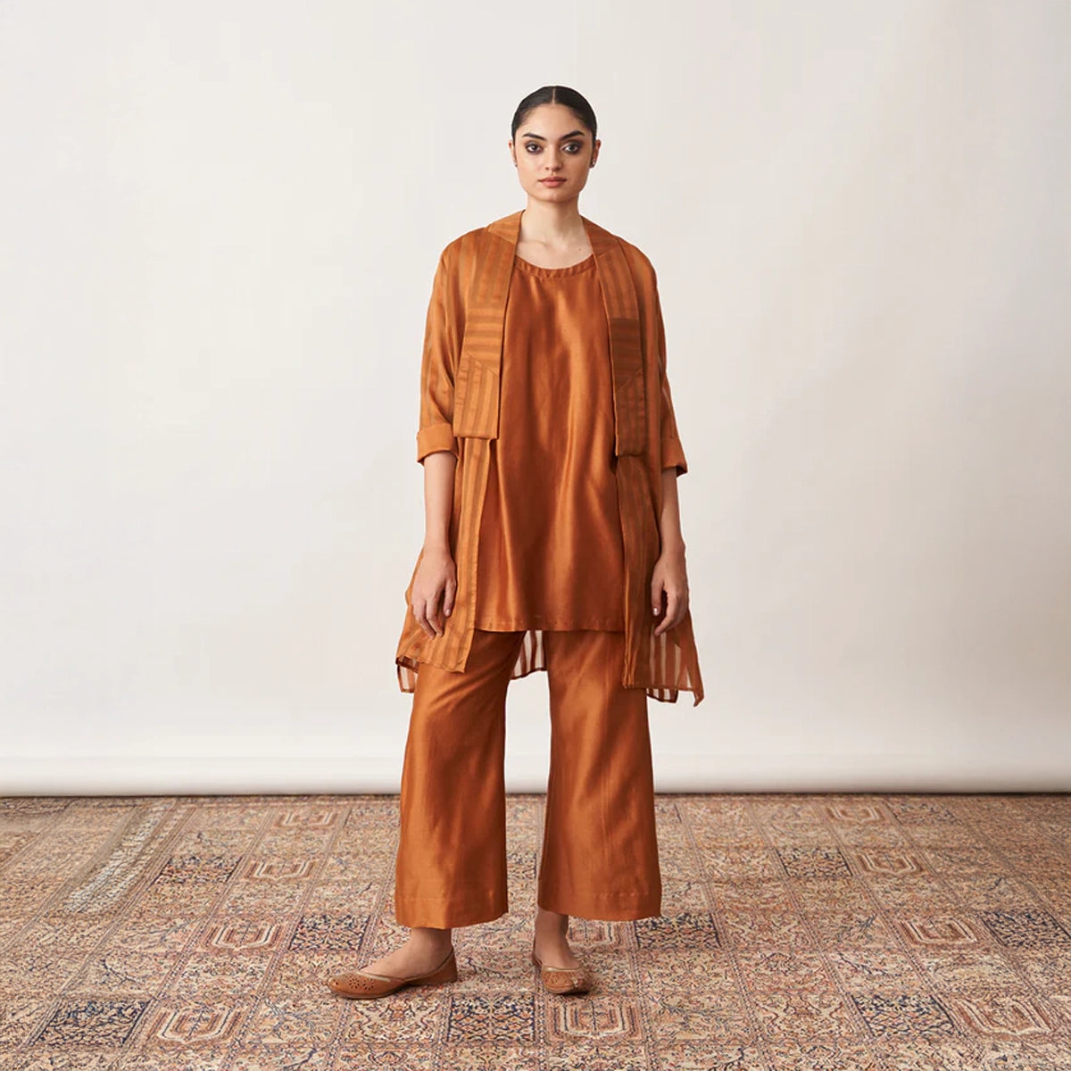 The Bronze Silk Chanderi Ensemble