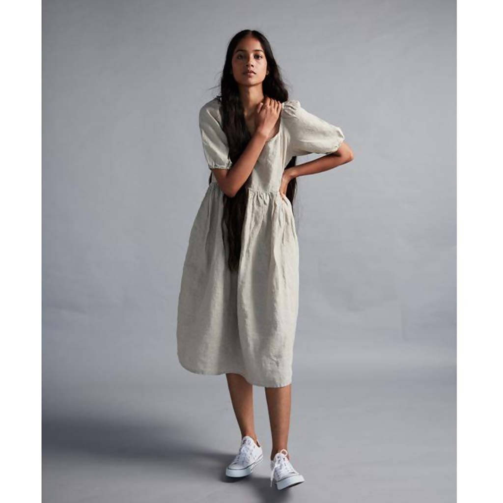 Linen Farm Dress | Ecru