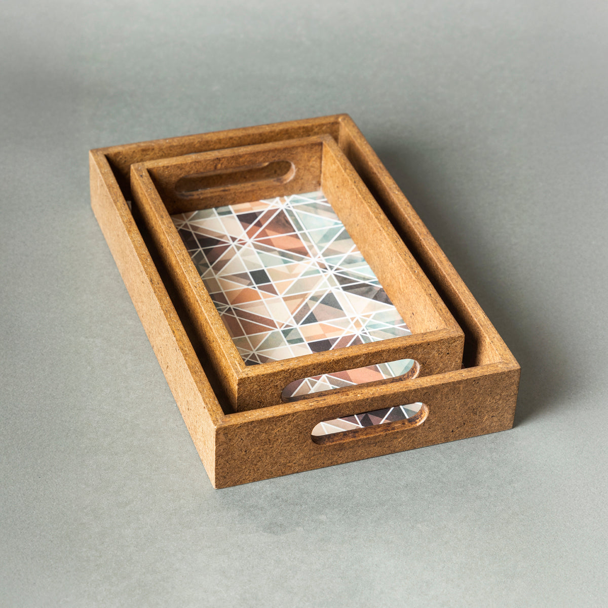 Set of Two Serving Trays in Sustainable Board