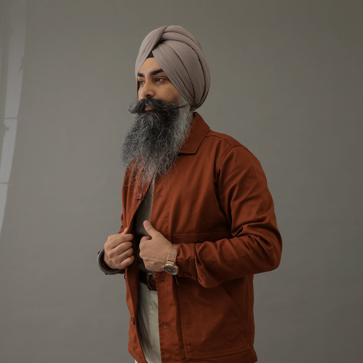 Iconic Cotton Twil Shacket Rust