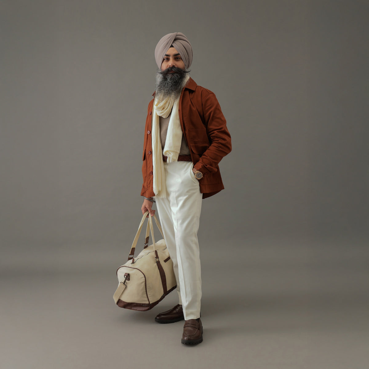 Iconic Cotton Twil Shacket Rust