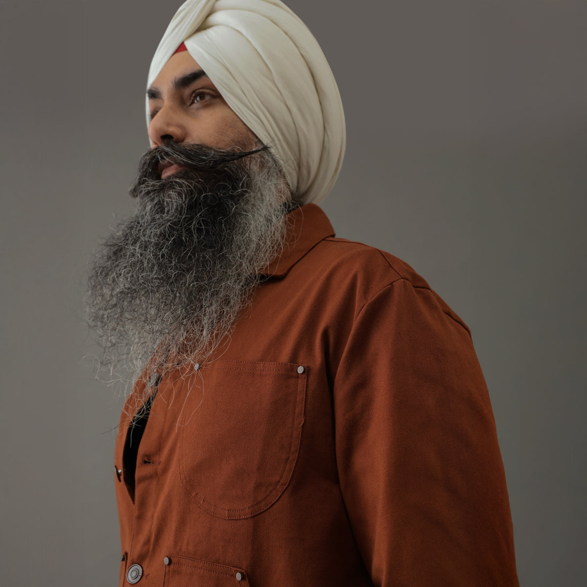 Crop Denim Shacket Rust