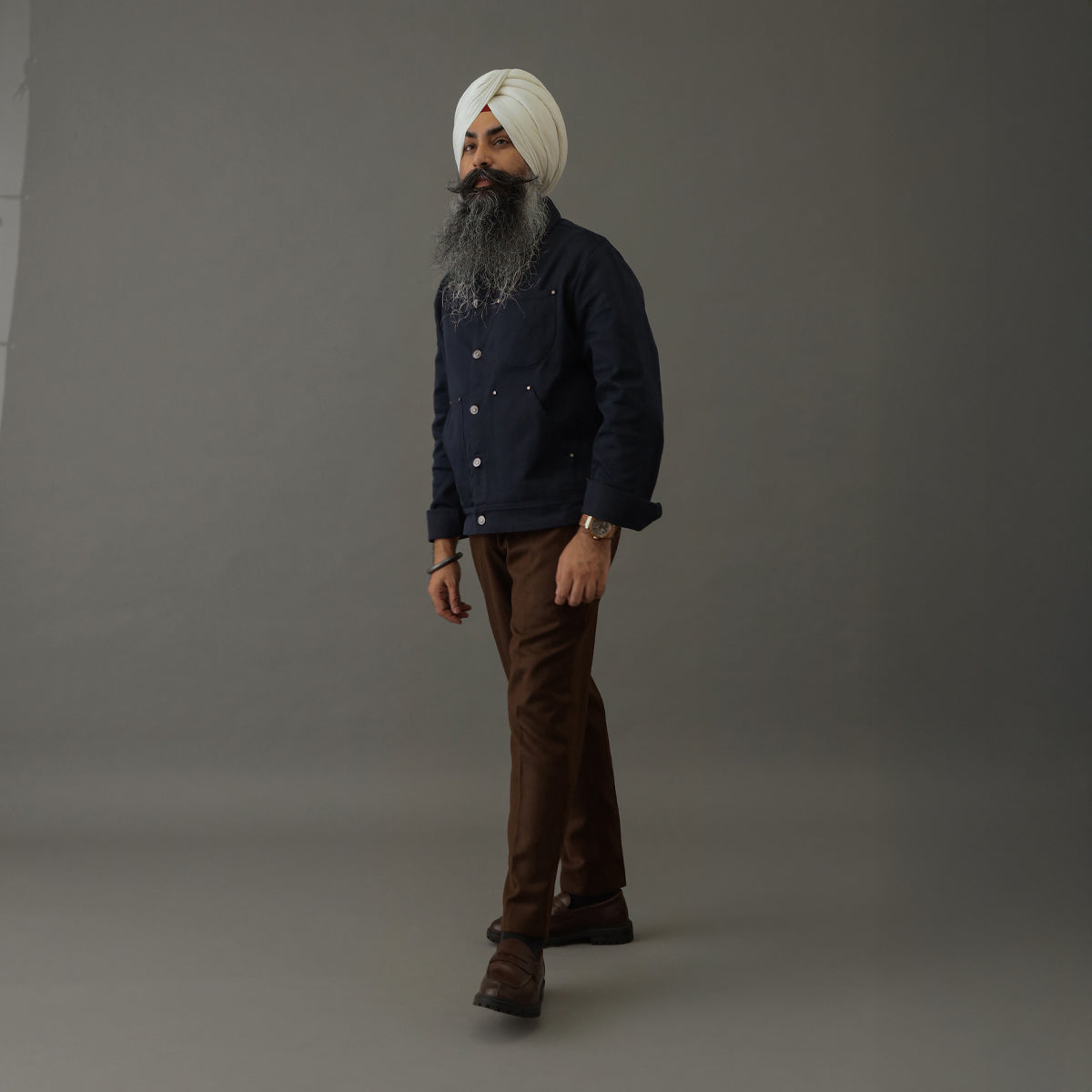 Crop Denim Shacket Blue