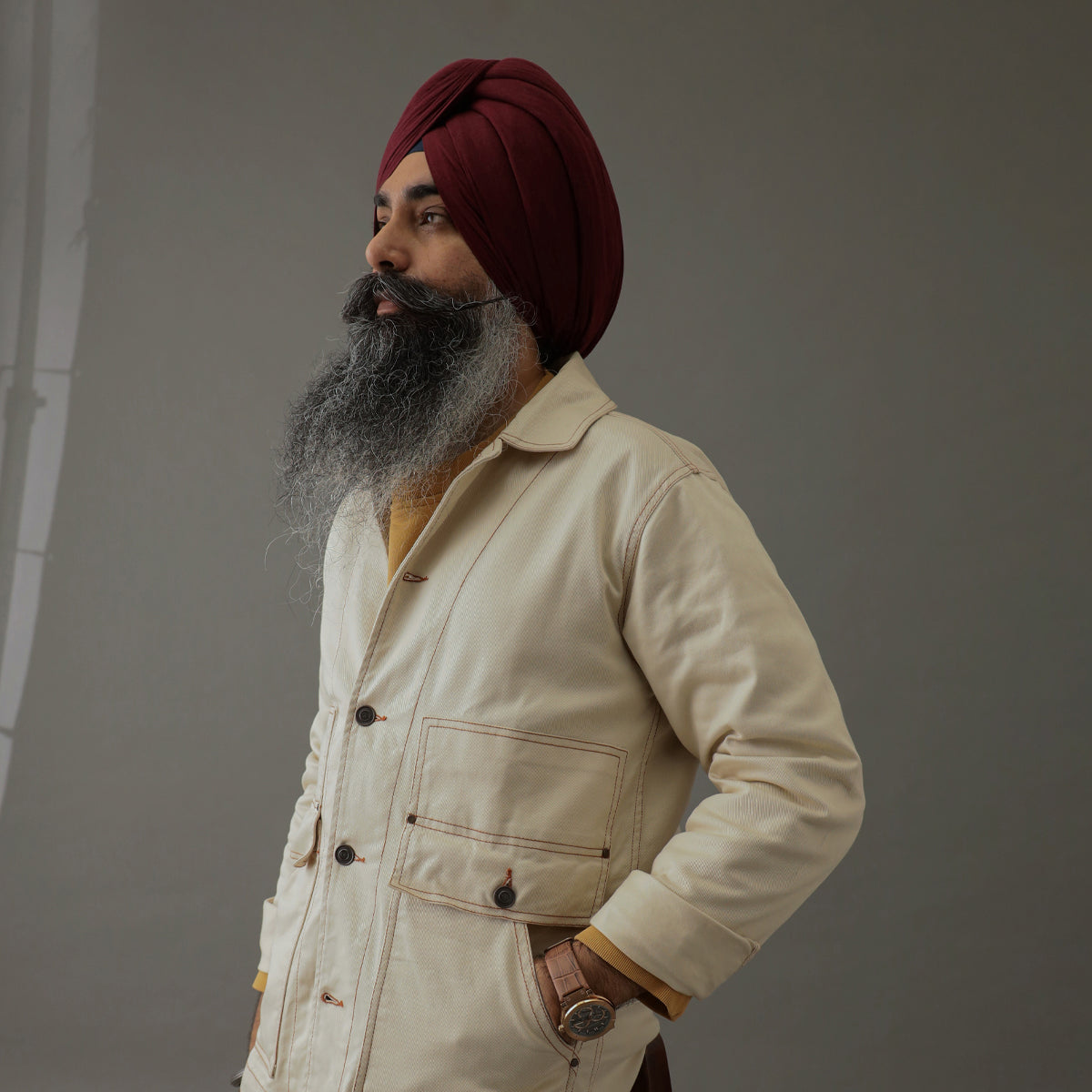 Iconic Cotton Twil Shacket Cream