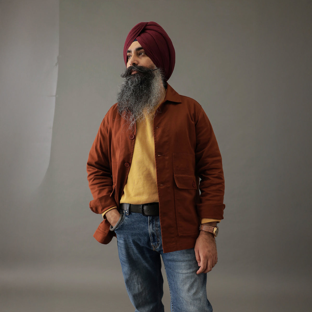 Iconic Cotton Twil Shacket Rust