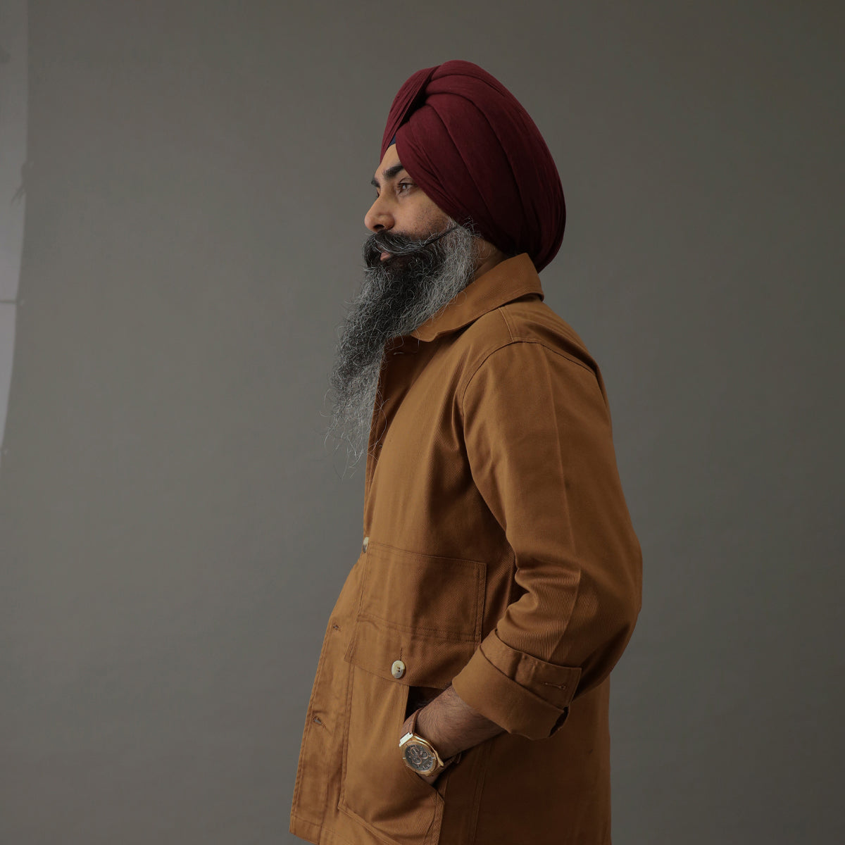 Iconic Cotton Twill Shacket Brown