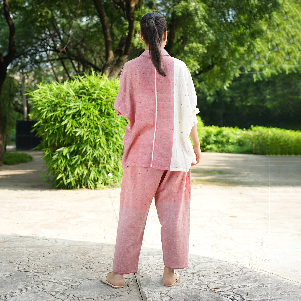 Duro Pants - Ecru And Brick