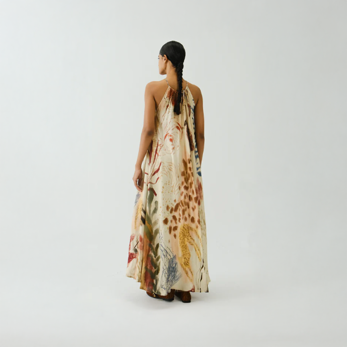 Abstract Circle Long Dress