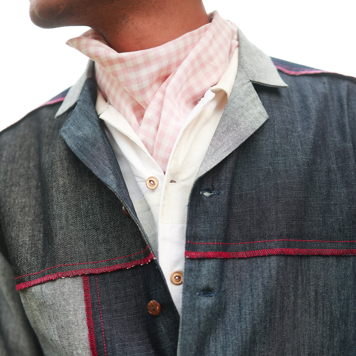 LEFT OVER DENIM PATCHWORK SHIRT