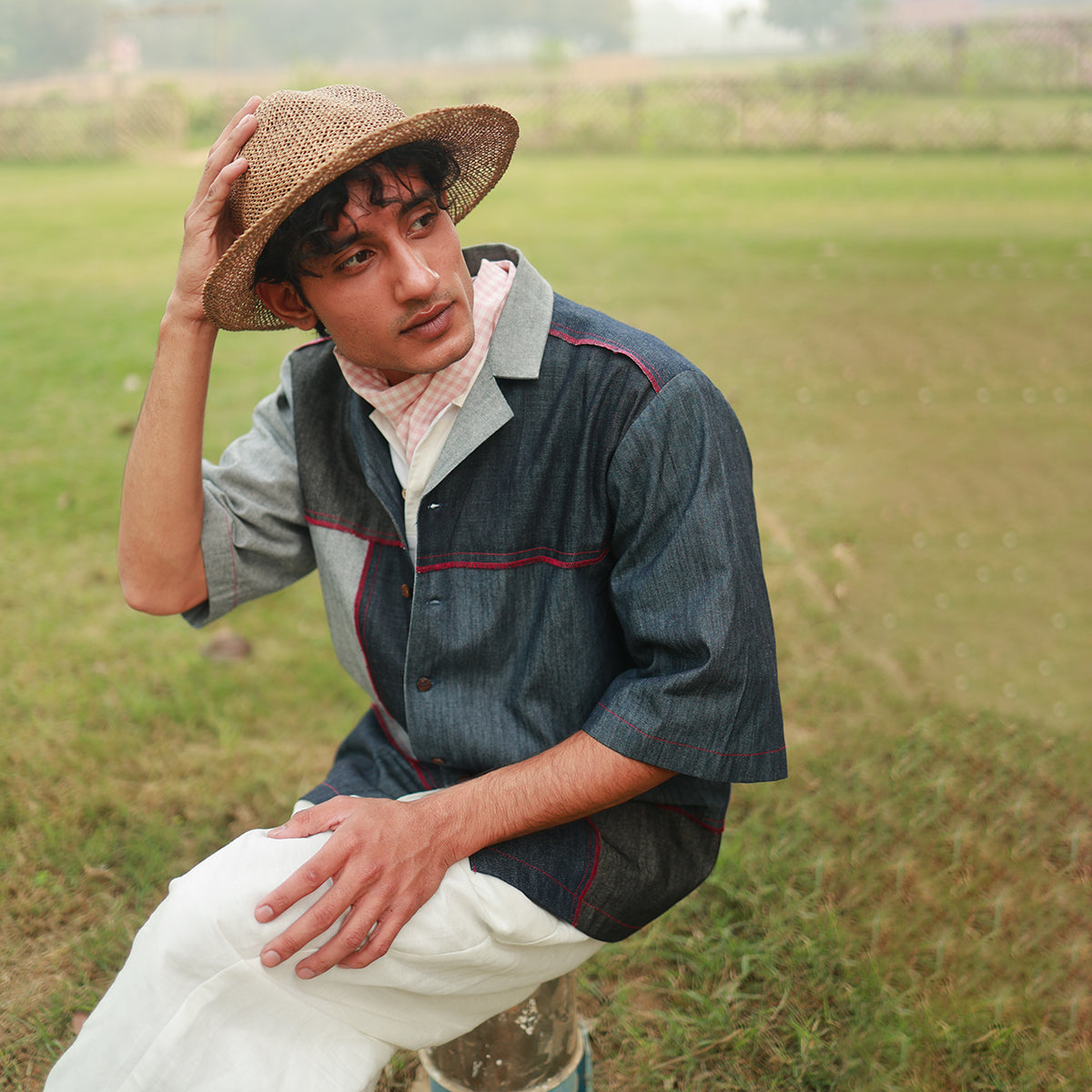 LEFT OVER DENIM PATCHWORK SHIRT