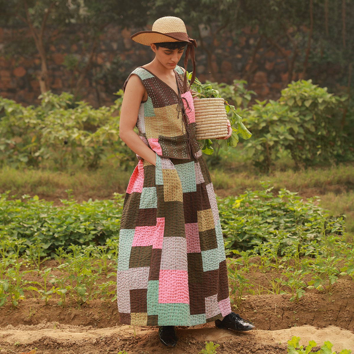 IRENE KANTHA PATCHWORK SKIRT
