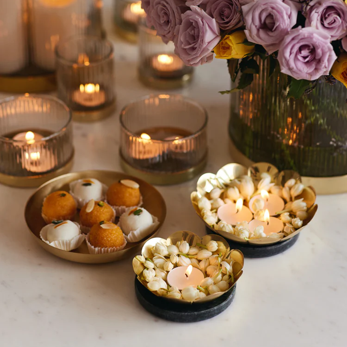 Fluted Glass Votives