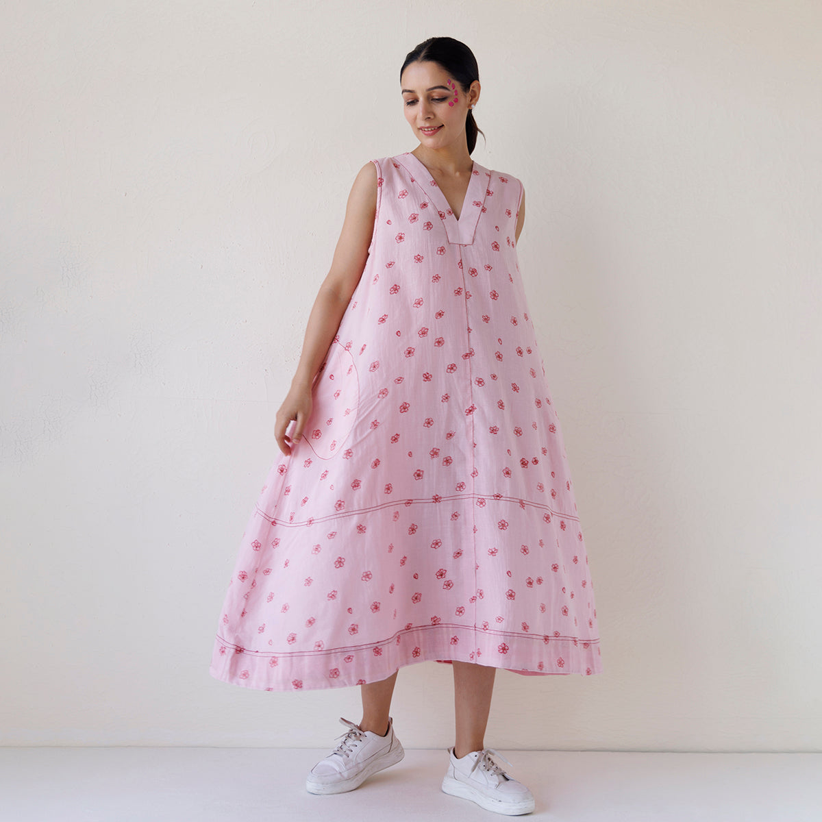 A-Line Pocket Dress | Pink