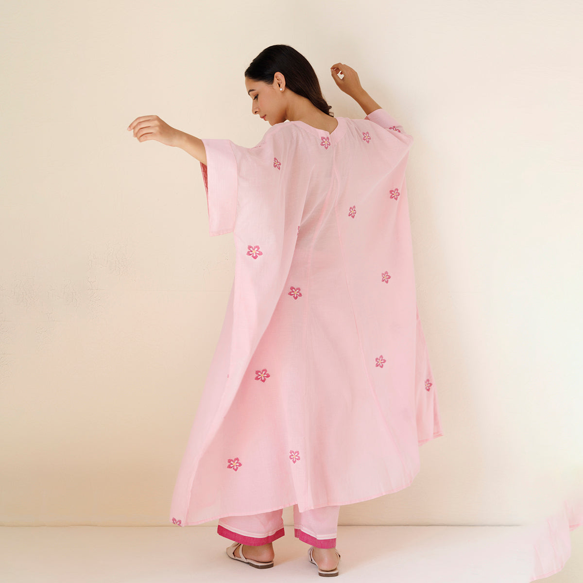 Kaftan Co-Ord Set | Pink