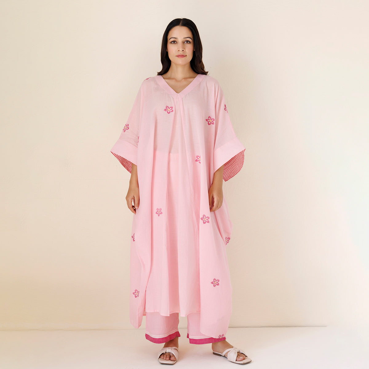 Kaftan Co-Ord Set | Pink