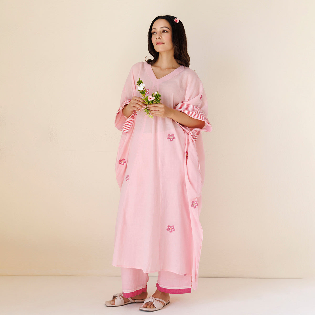 Kaftan Co-Ord Set | Pink