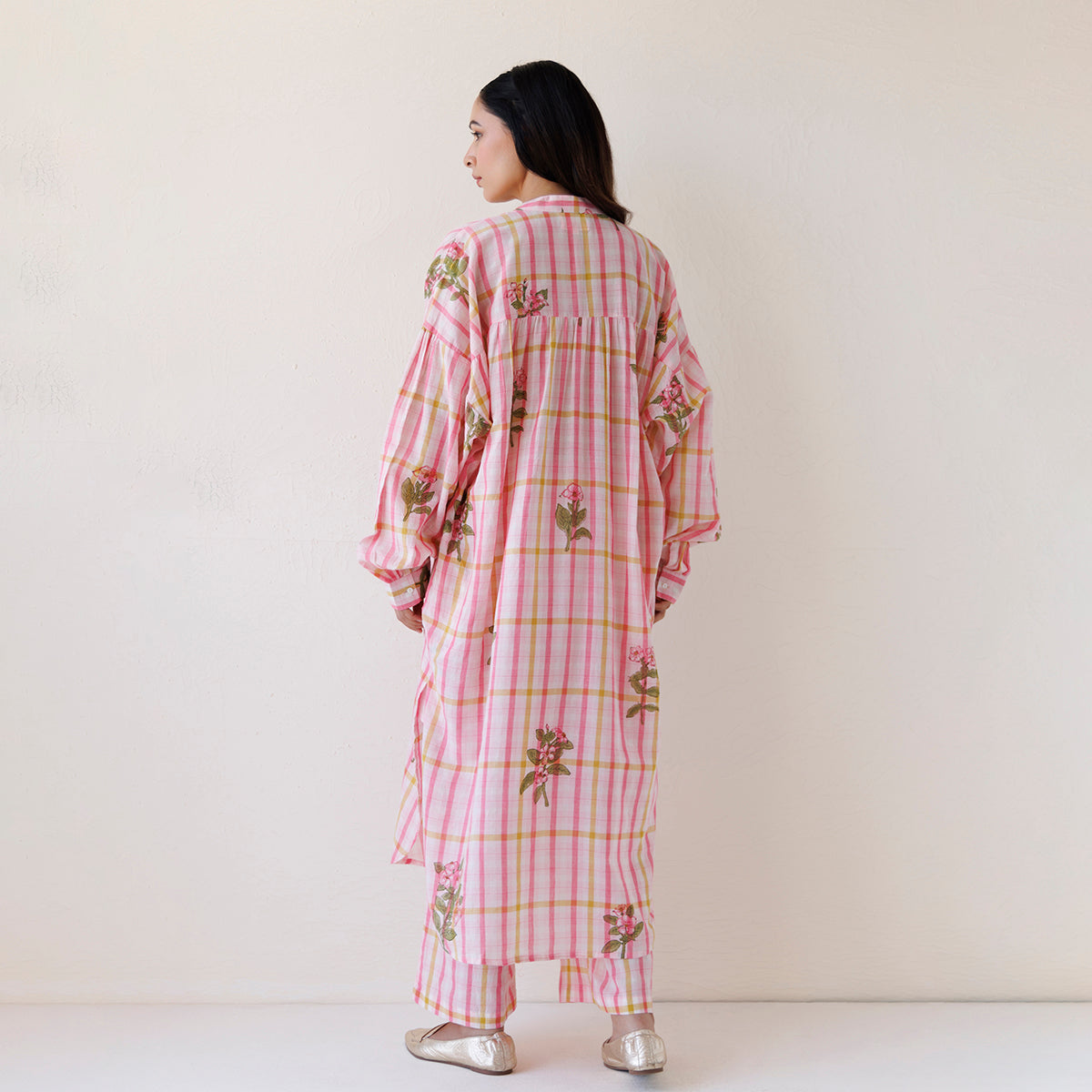 Handspun Jamdani | Kurta Set | Pink