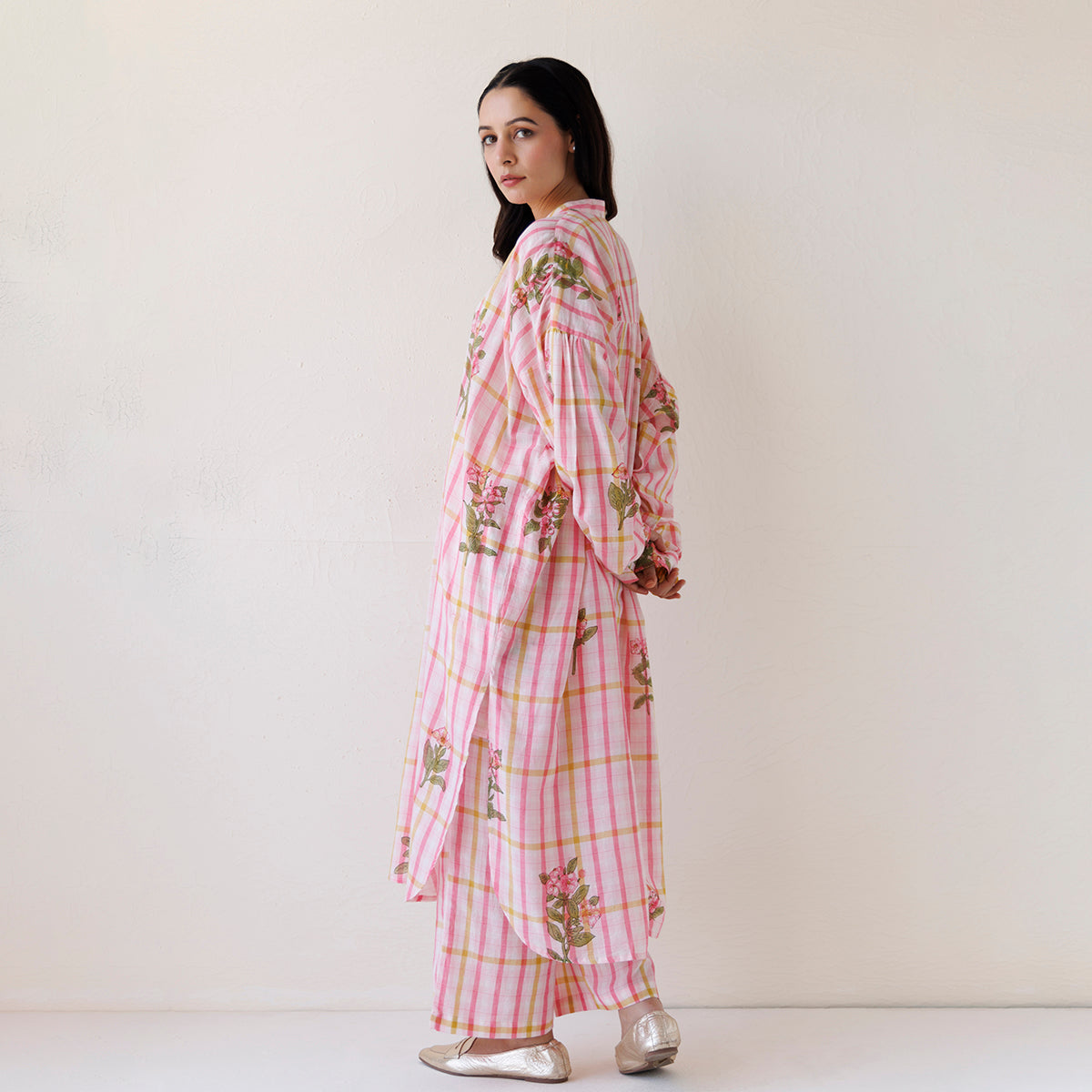 Handspun Jamdani | Kurta Set | Pink