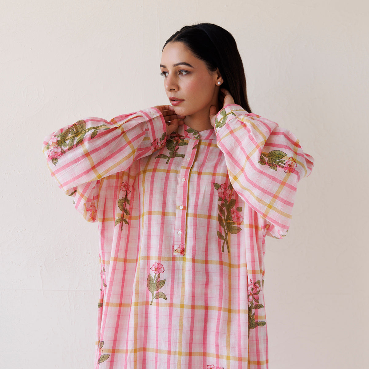 Handspun Jamdani | Kurta Set | Pink