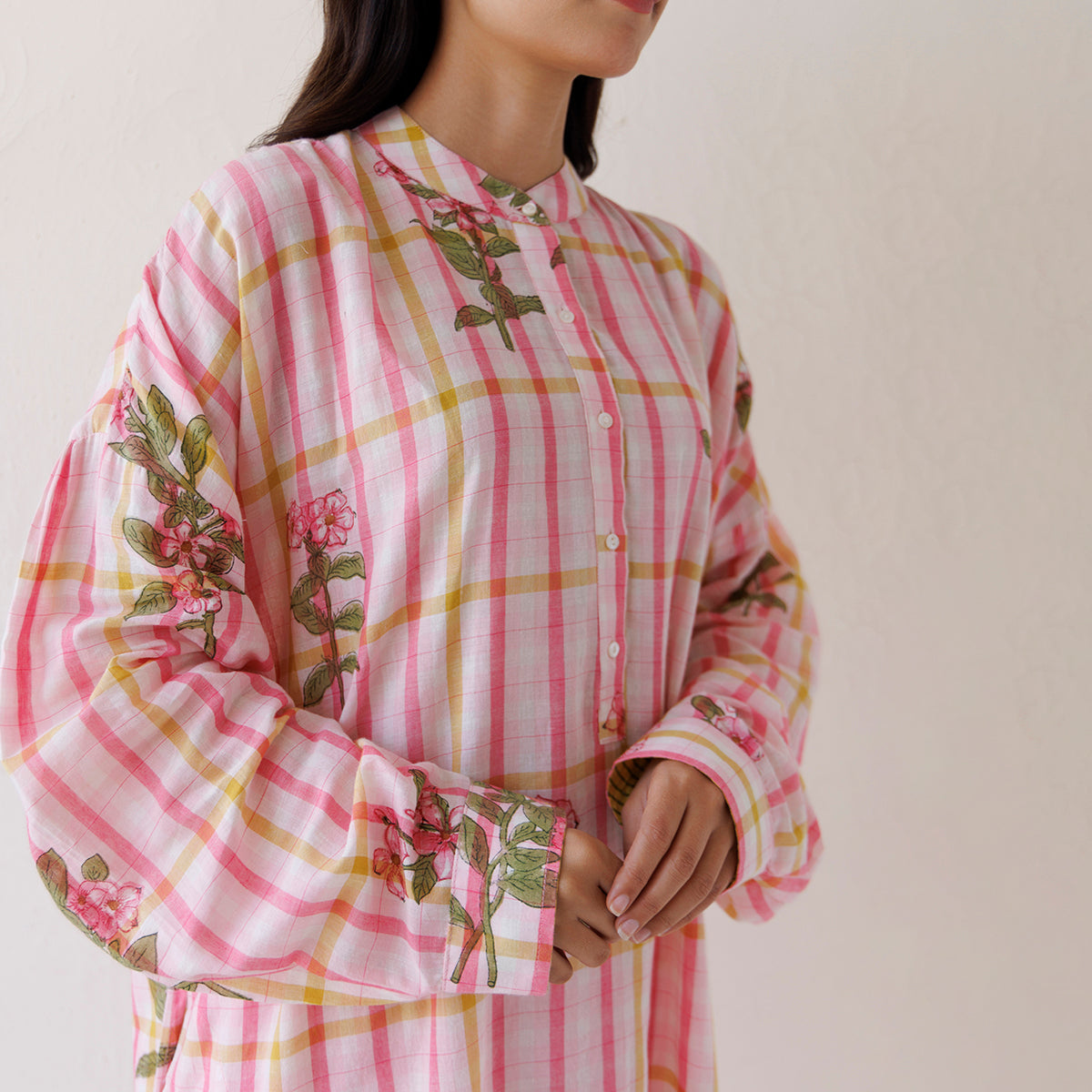 Handspun Jamdani | Kurta Set | Pink