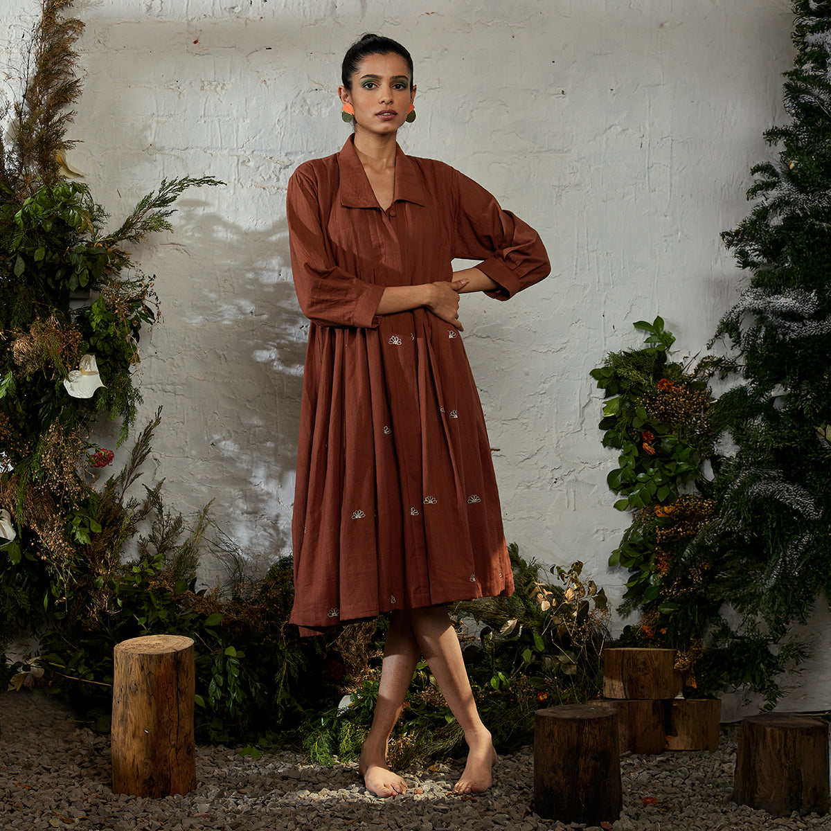 Mangrove Dress - Cinnamon Brown