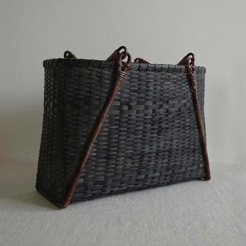 Bamboo Cane Basket | Brown