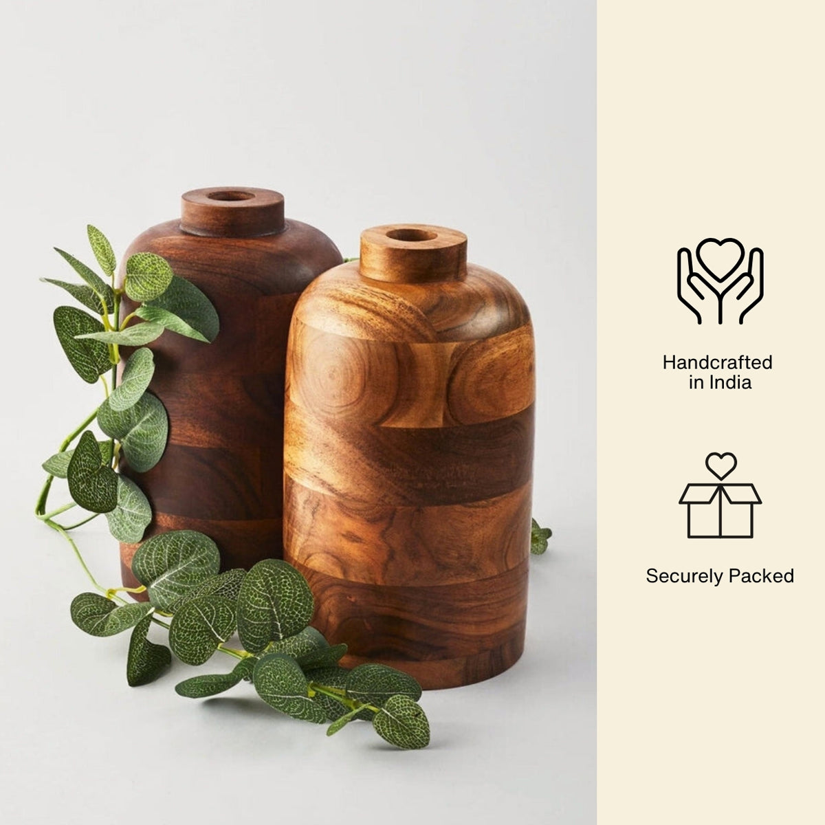 Wooden Vase (Dark Acacia)