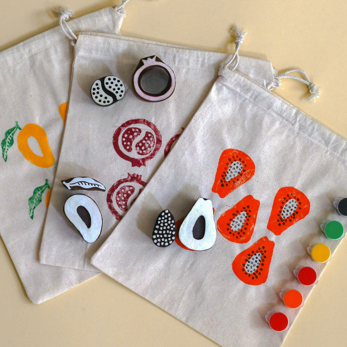 Stamp ART - Fruits | Block Printing Stamps (6 Stamps)