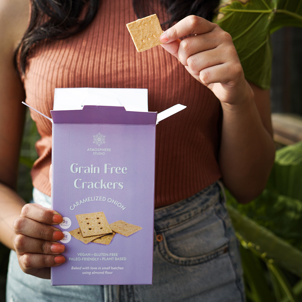 Caramelized Onion Flourless Crackers | 120g | Pack of 1