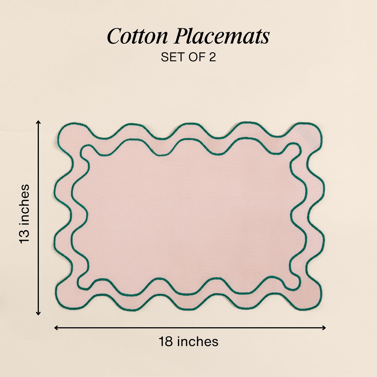 Scalloped Placemats | Blush