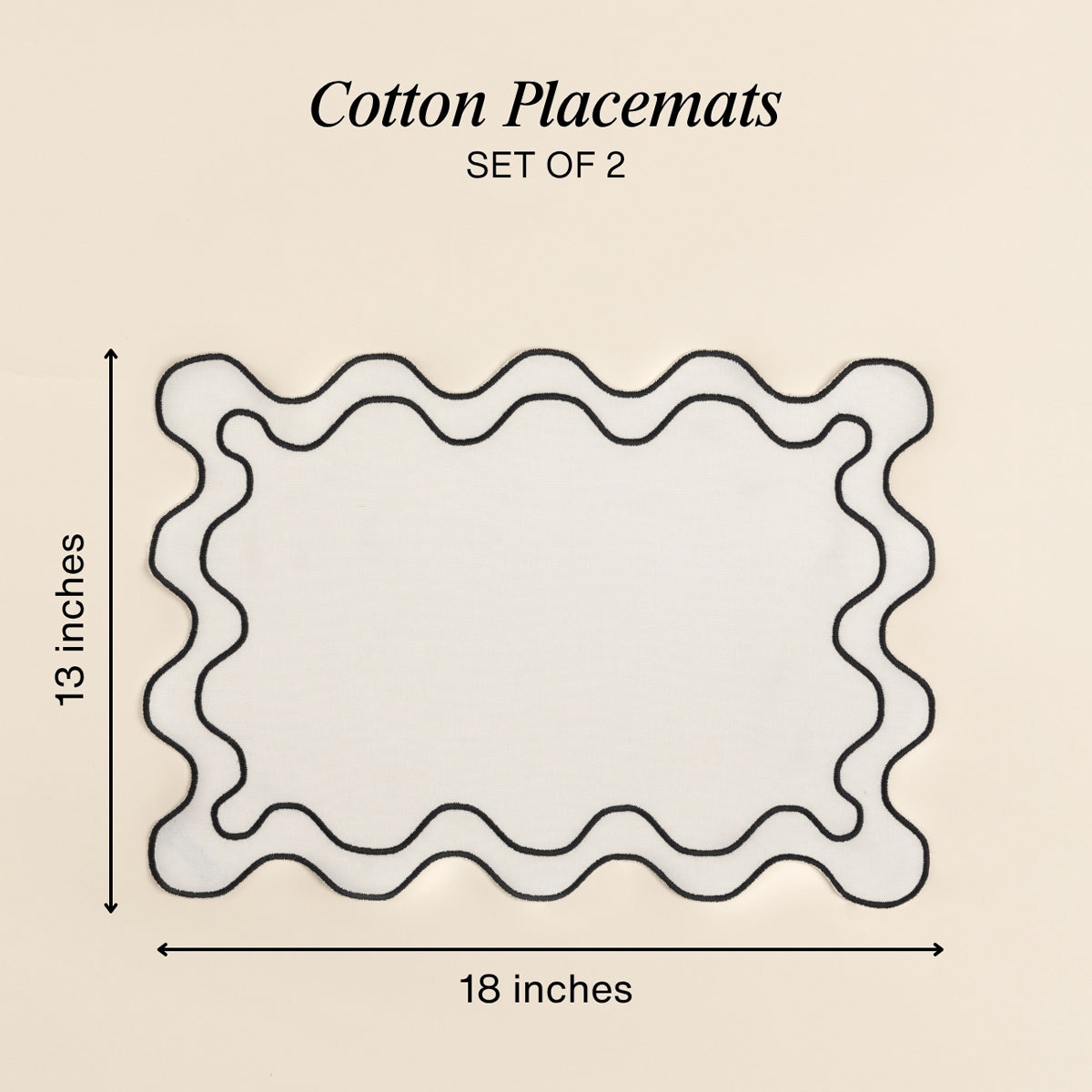 Scalloped Placemats | Marshmallow