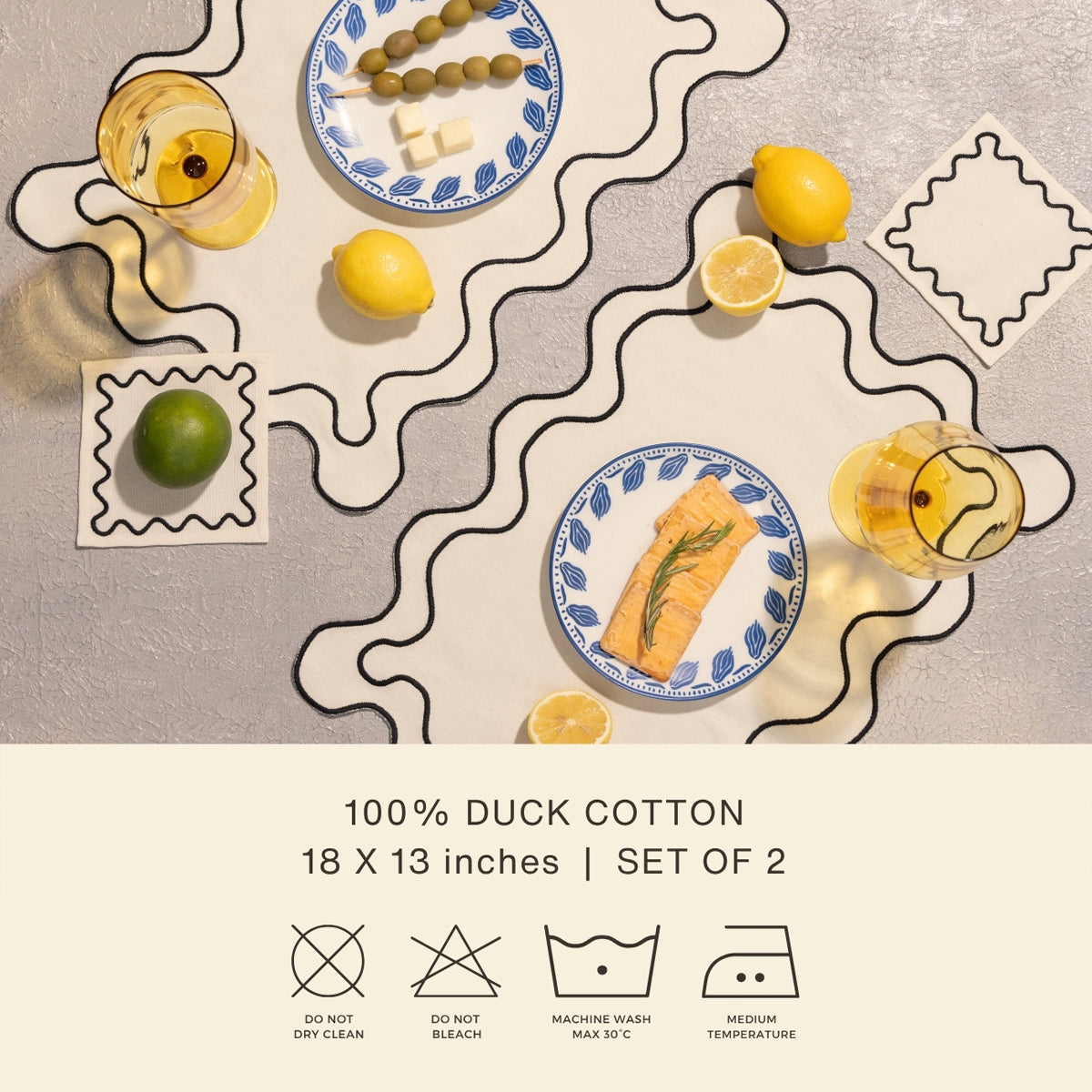 Scalloped Placemats | Marshmallow