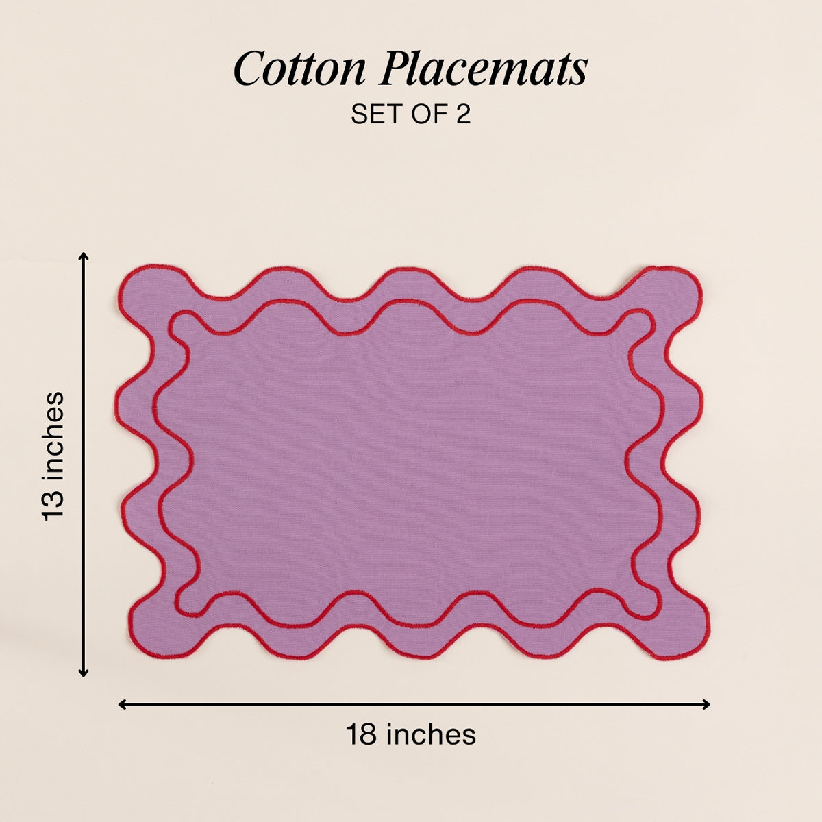 Scalloped Placemats | Lavender