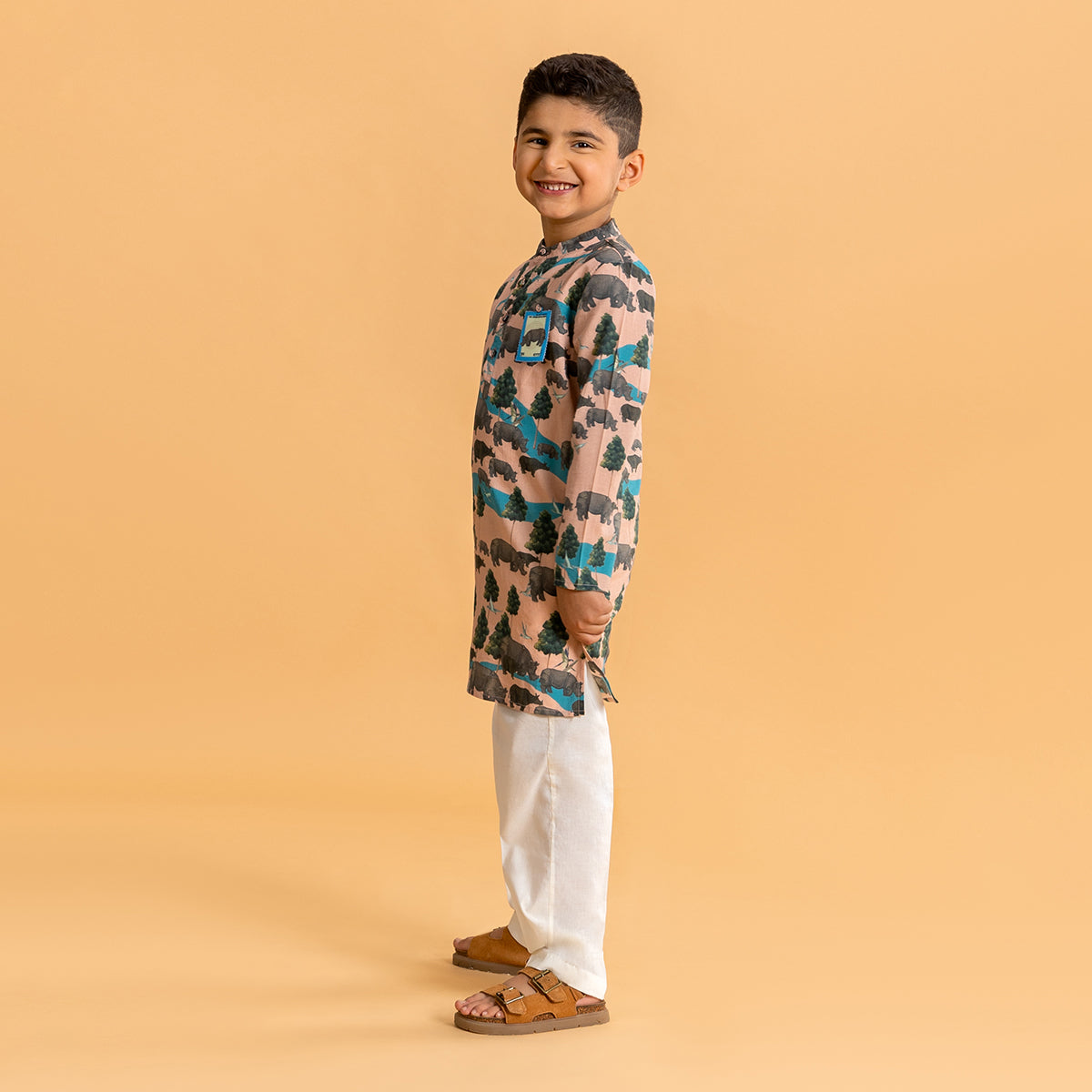 BLUSH CHIMTI AUR GENDA KURTA AND PYJAMA