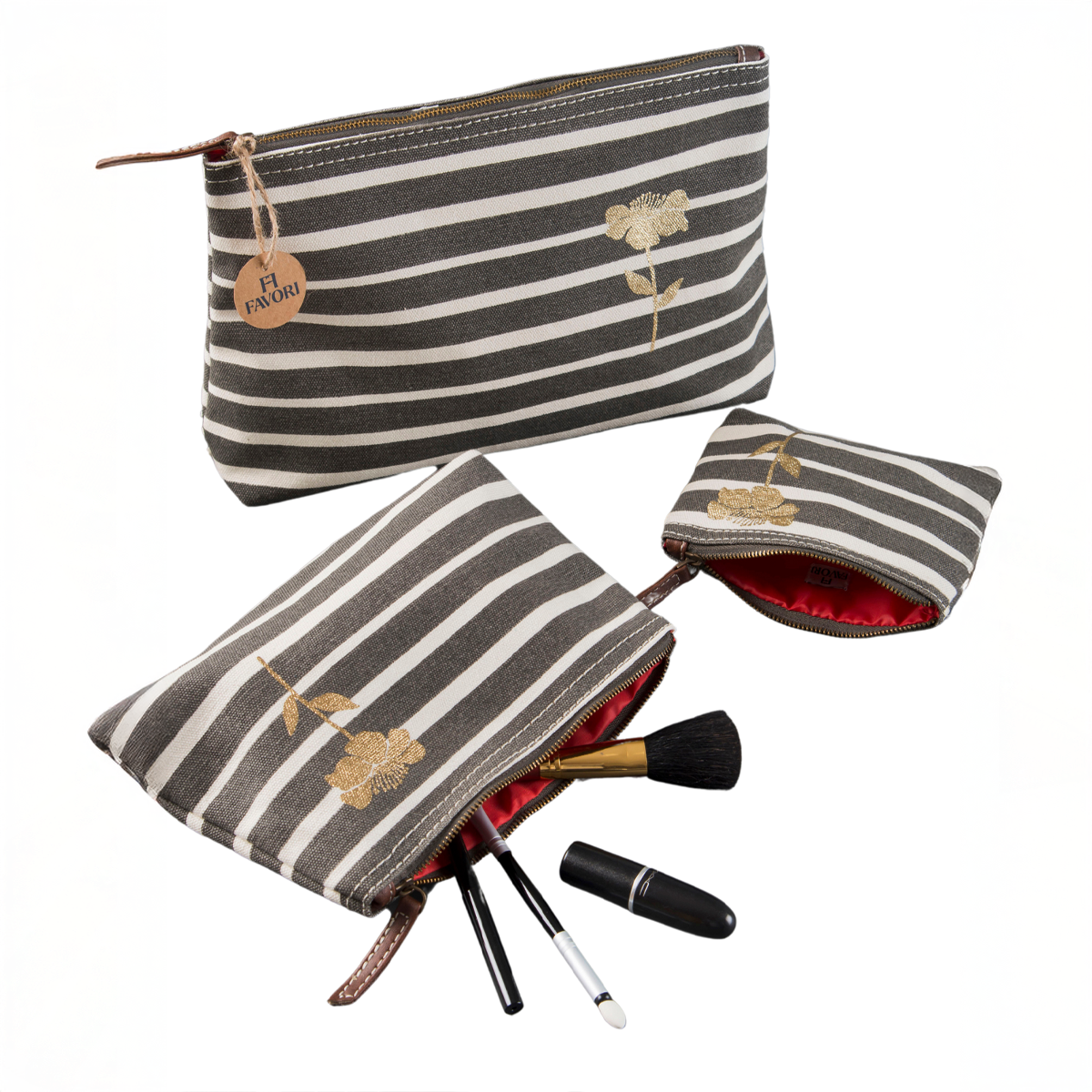 Retro Stripe Utility Case- Pack Of 3