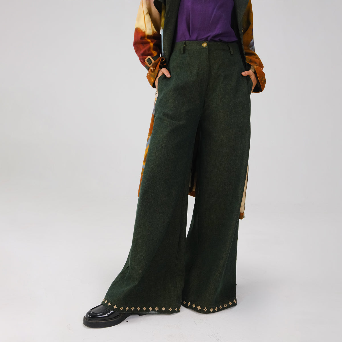 Bottle Green Bell-Bottoms