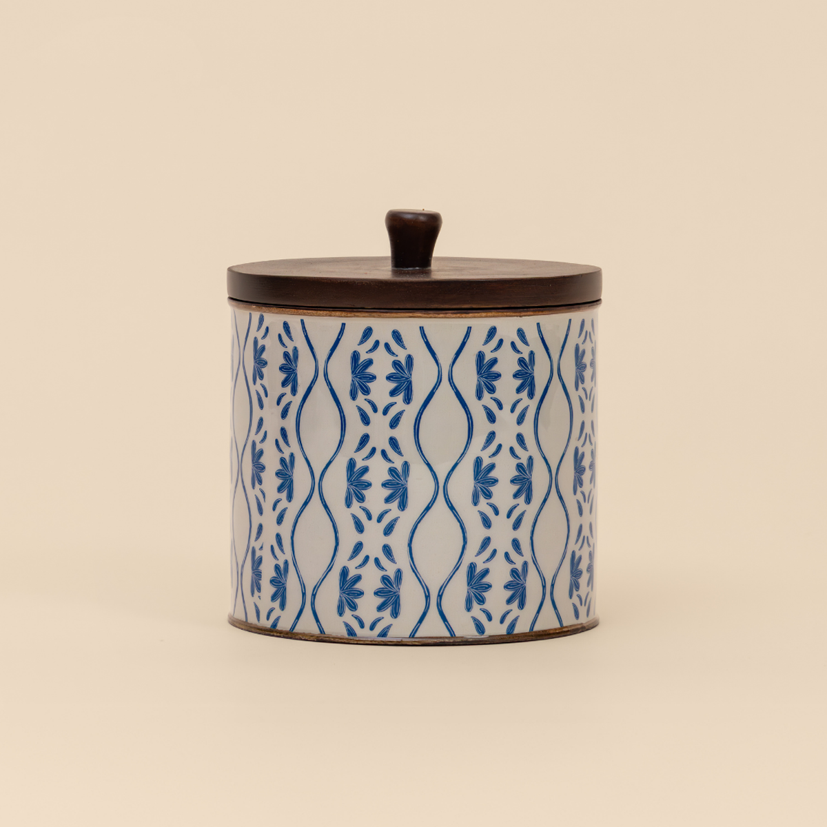 Frosted Wooden Storage Jars