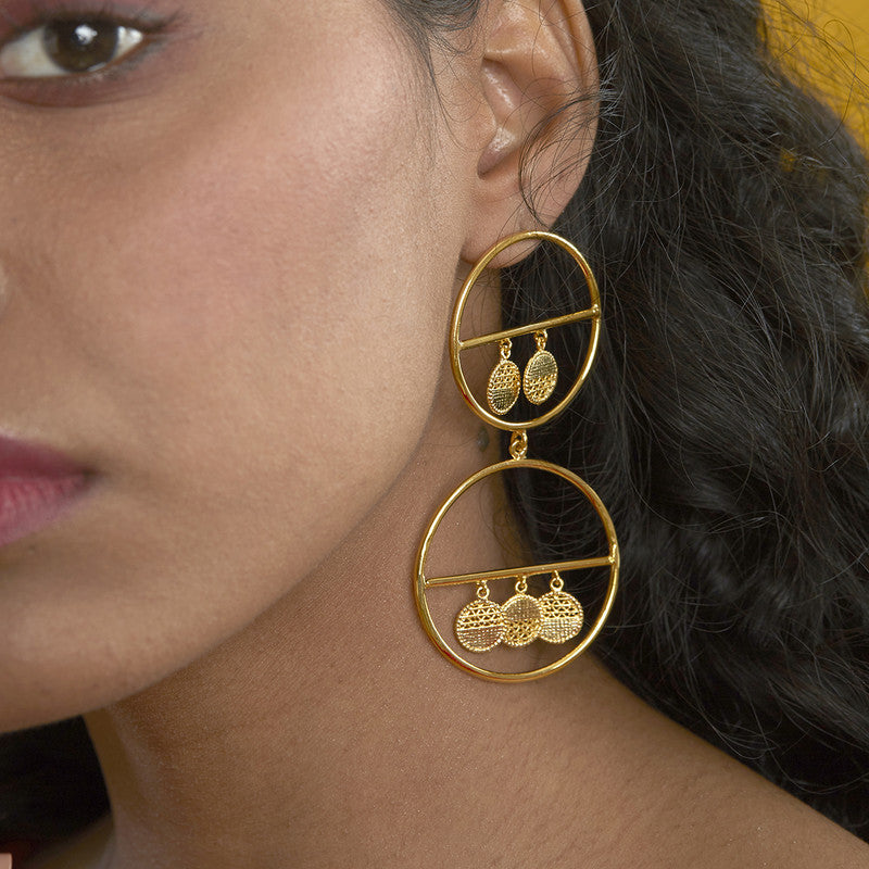 Double Earrings | Gold Plated