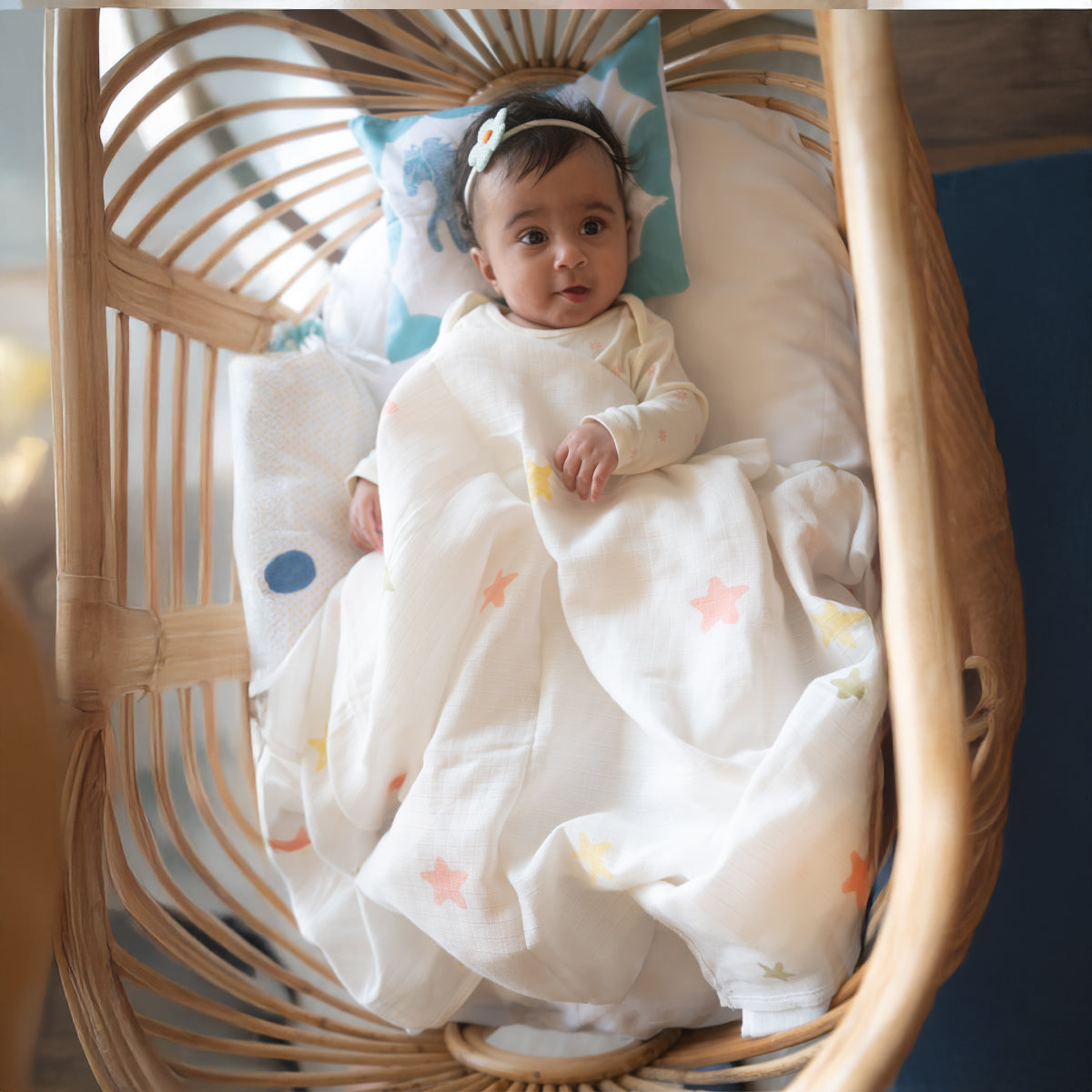 Organic Muslin Baby Swaddle Set - Circus | Set of 2