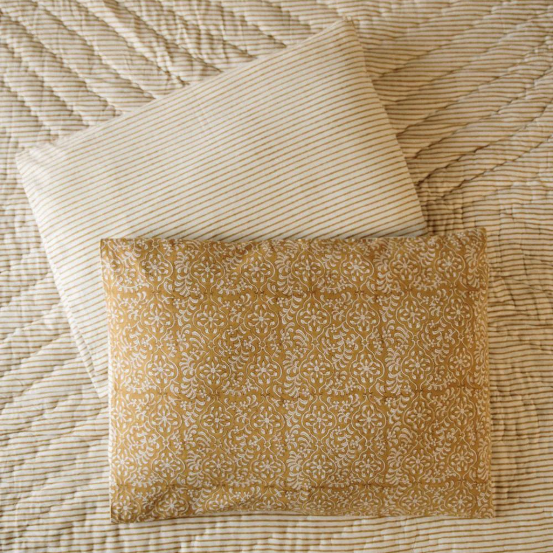 Zaal Block Printed Pillow Cover - Set of two