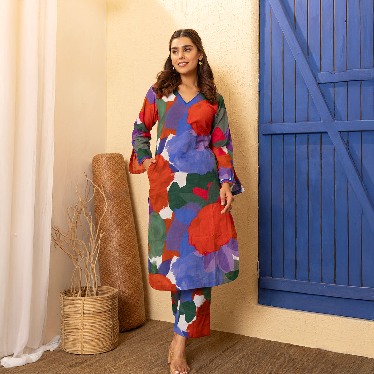 Maple Kurta - Watercolor Print