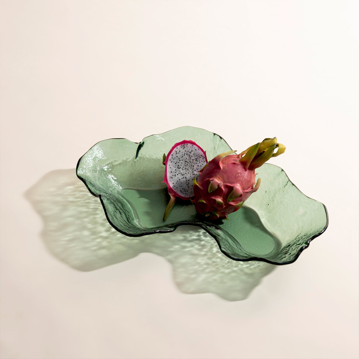 Lava Glass Bowl Large | Moss Green