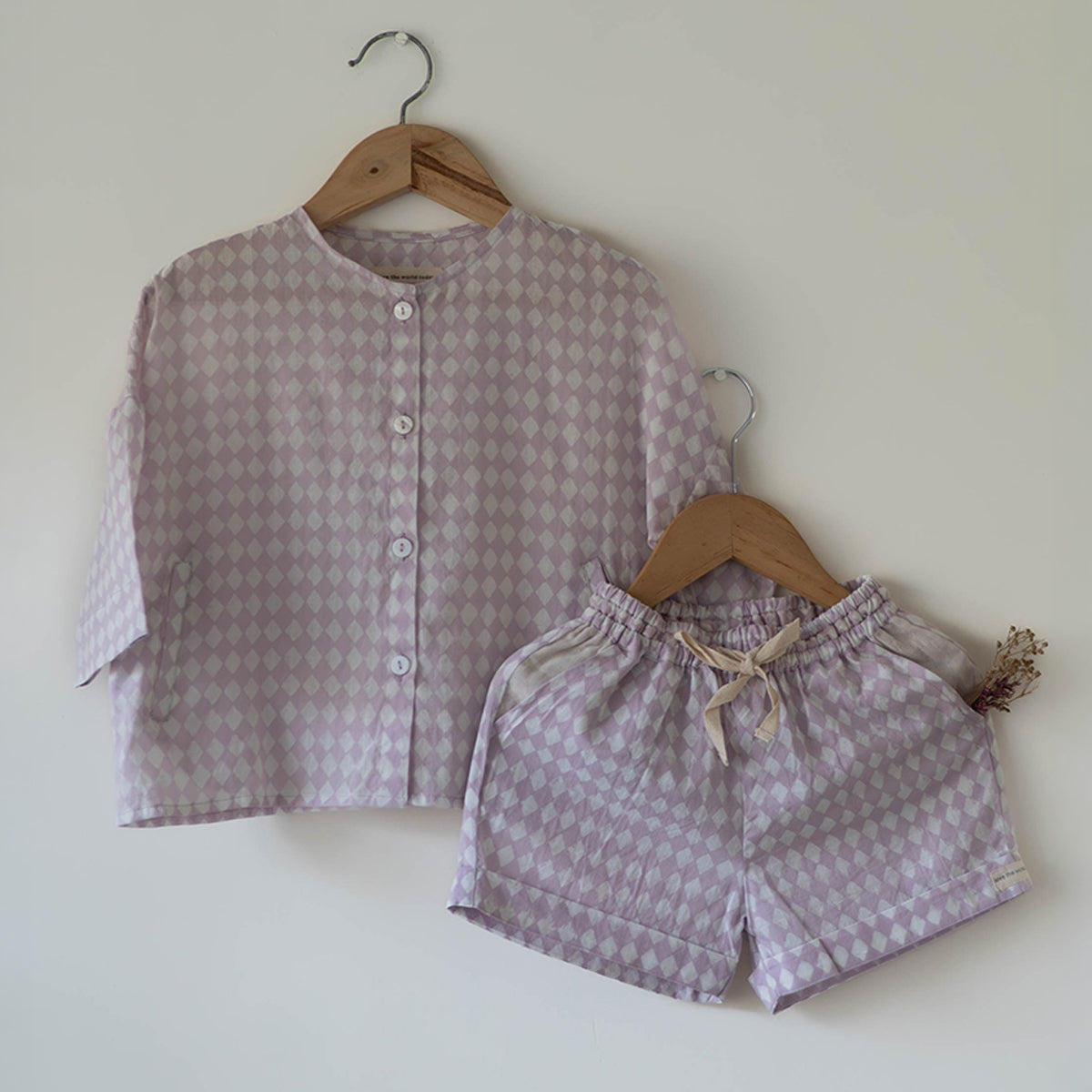 Shared Secrets Co-Ord In Lilac Rhombus