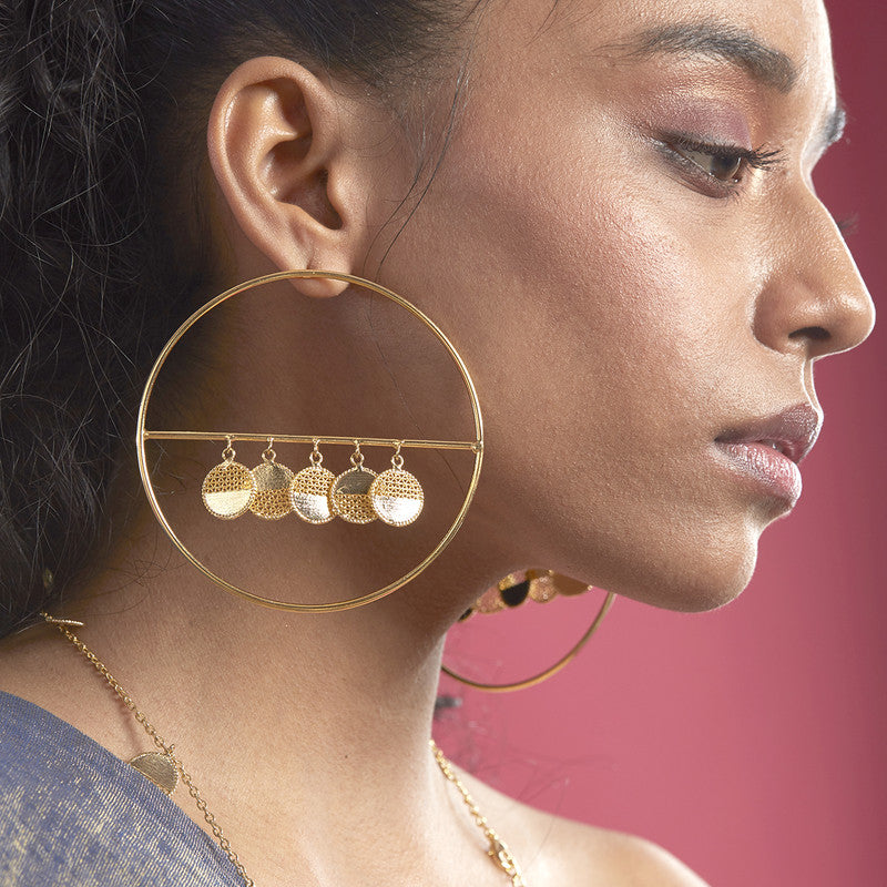 Brass Earrings | Gold Plated