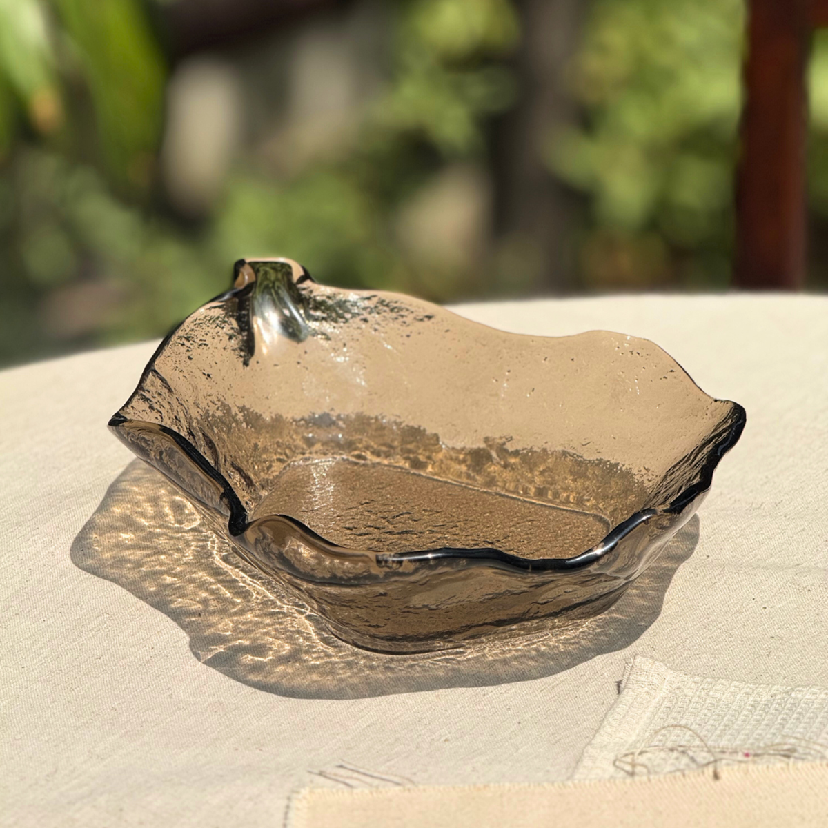 Lava Glass Bowl Small | Dusk Brown