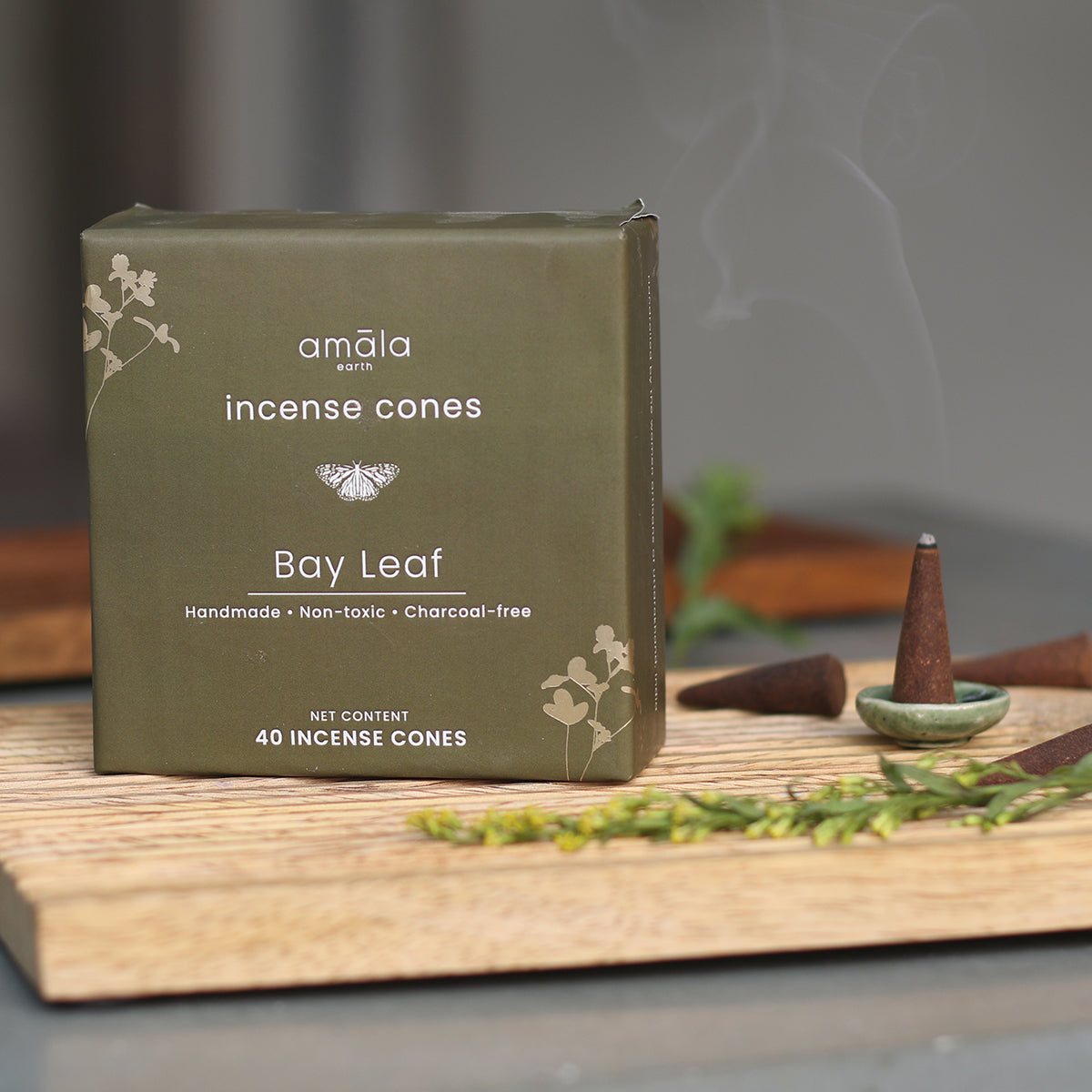 Natural Incense Cones | Bay Leaf | 40 Cones