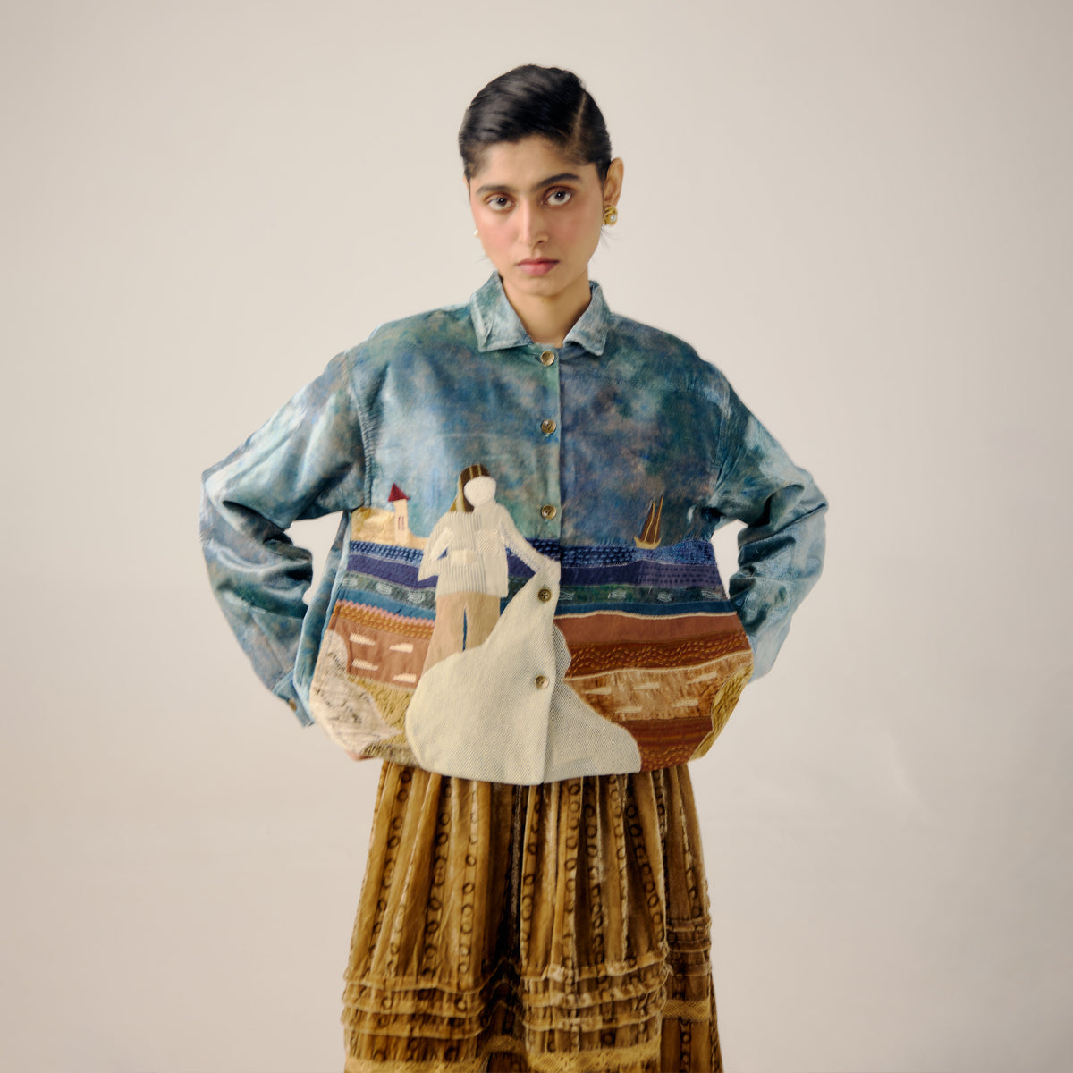 Sea Shore Appl Boxy Jacket